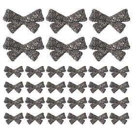 30 шт. Кабошоны из непрозрачной смолы, бантом, со стразами