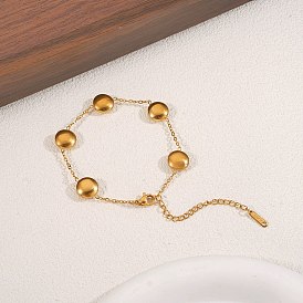 304 из нержавеющей стали ссылка браслеты, браслеты-цепочки для женщин, плоско-круглые