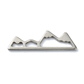201 Stainless Steel Cabochons, Laser Cut, Mountain