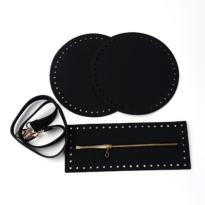 PU Leather with Alloy Shoulder Bag Making Kits, Handmade Bucket Bag, Purse Wallet Knitting Crochet Bag