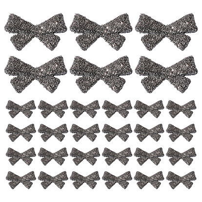 30 шт. Кабошоны из непрозрачной смолы, бантом, со стразами