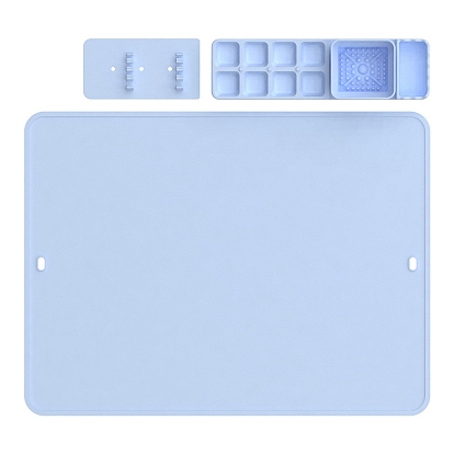 Силиконовый коврик для акварельной масляной краски, моющийся блокнот для рисования с чашкой для воды, нескользящий коврик для рукоделия, прямоугольные