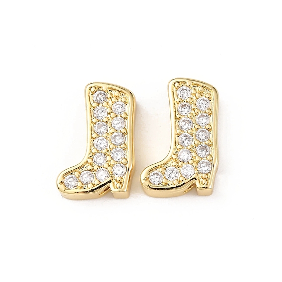 Латунные микро проложить кубического циркония бусы, обуви, стойки покрытие, долговечный, без свинца и без кадмия