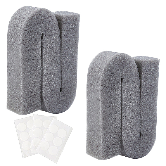 2шт. прямоугольные поролоновые полоски, с 40шт. двусторонних акриловых наклеек