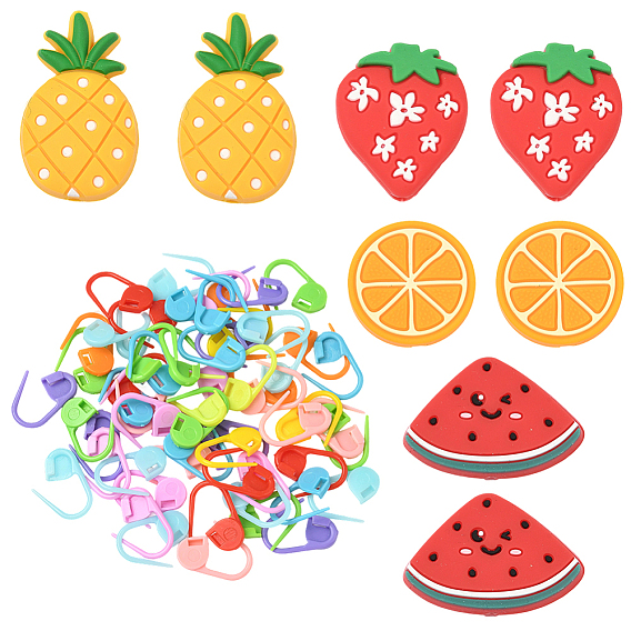 60 шт., держатель маркеров для вязания крючком из АБС-пластика, с 8шт 4 стилями силиконовый колпачок для фокусной иглы