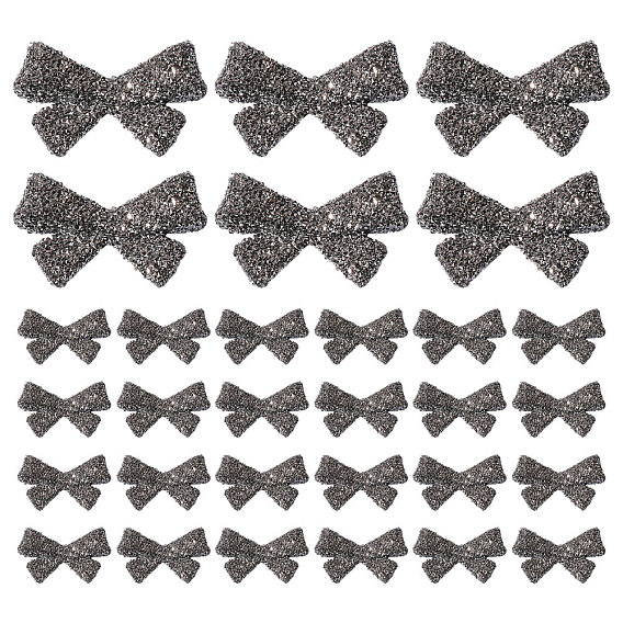 30 шт. Кабошоны из непрозрачной смолы, бантом, со стразами
