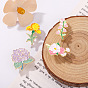 Spring Theme Flower Alloy with Enamel Pin Brooch, Clothing Bag Hat Decoration Pin Badge for Women