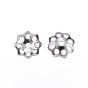 201 Stainless Steel Bead Caps, Flower, Multi-Petal