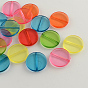 Rondes plat perles acryliques transparente, 25x5mm, trou: 2 mm, environ 200 pcs / 500 g