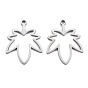 304 Stainless Steel Pendants, Laser Cut, Leaf
