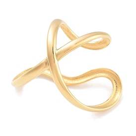 304 открытые манжеты из нержавеющей стали, кольца крест-накрест для женщин