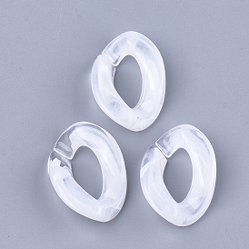 Acrylic Linking Rings, Quick Link Connectors, For Jewelry Chain Making, Imitation Gemstone, Twist