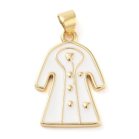 Rack Plating Brass Enamel Pendants, Lead Free & Cadmium Free, Long-Lasting Plated, Overcoat Charm