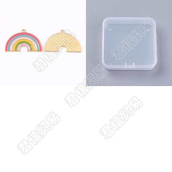Pendentifs en émail , arc en ciel