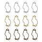 Rack Plating Alloy Open Back Bezel Pendants, For DIY UV Resin, Epoxy Resin, Pressed Flower Jewelry,  Cat Shape