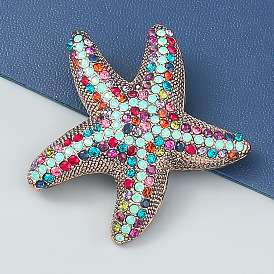 Cute Cartoon Starfish Brooch for Girls - Fashionable Chest Flower Accessory