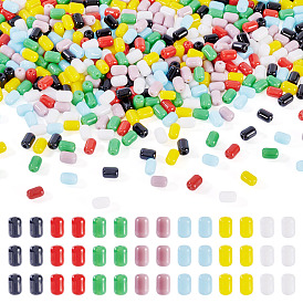 700 шт. 7 цветные непрозрачные стеклянные бусины, имитация нефрита, колонка