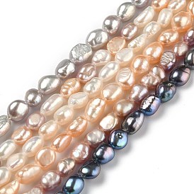 Natural Cultured Freshwater Pearl Beads Strands, Rice