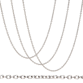 BENECREAT 304 Stainless Steel Necklace, Cable Chains, with Lobster Clasps