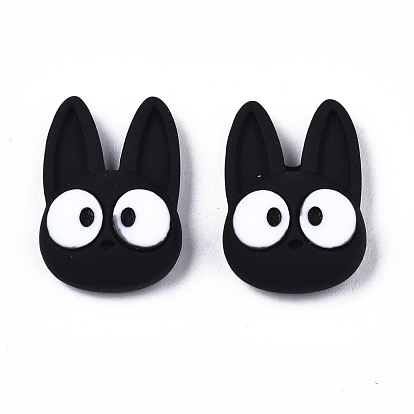 Непрозрачные кабошоны из смолы, кошка