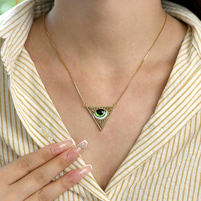 Inverted discount triangle necklace