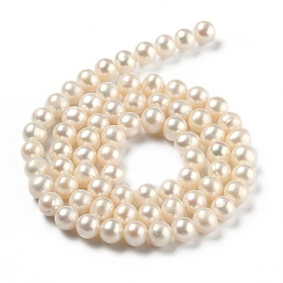 Grade AAA Natural Cultured Freshwater Pearl Beads Strands, Round