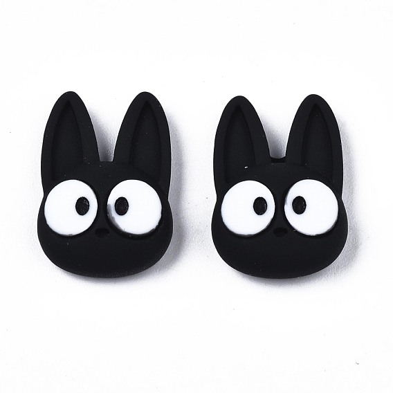 Непрозрачные кабошоны из смолы, кошка