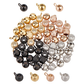 64pcs 8 placage ionique de style (ip) 304 supports de tube en acier inoxydable, cautions en boucle, rondelle perles bélière 
