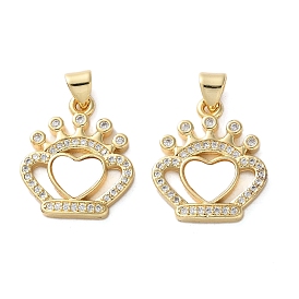 Латунные микро проложить кубического циркония подвески, с оболочкой, корона прелести, стойки покрытие, прочное покрытие, без кадмия и без свинца