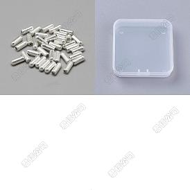 100Pcs Brass Brooch Findings, Pin Cap, with Rubber Inside, Half Drilled