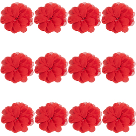 12шт. 3d шифоновый цветок, Аксессуары для орнаментов