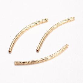 Brass Tube Beads, Curved, Cadmium Free & Nickel Free & Lead Free