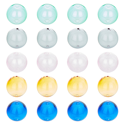 Handmade Blown Glass Beads, Round