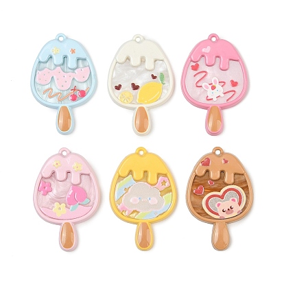 Alloy Enamel Pendants, Ice Cream Charms