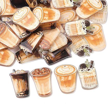 Печатные акриловые подвески, кофейные чары