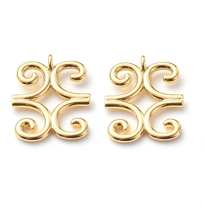 Латунные подвески, долговечный, adinkra символы dwennimmen