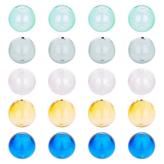 Handmade Blown Glass Beads, Round