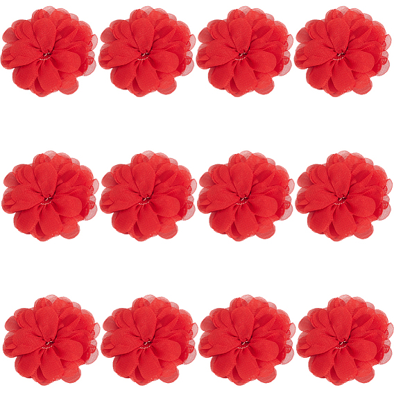 12шт. 3d шифоновый цветок, Аксессуары для орнаментов