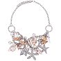 Bib Statement Necklaces, with Natural Conch Shell, Starfish