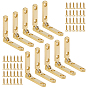 Zinc Alloy and Iron Cabinet Drawer Butt Hinges Connectors, with Replacement Hinge Screws, Wooden Box Accessories