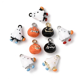 Эмалевые подвески из сплава на Хэллоуин, платиной и золотом