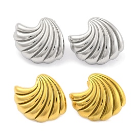 Shell Shapes Ion Plating(IP) 304 Stainless Steel Earring for Women