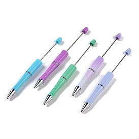 Beadable Pen, Plastic Ball-Point Pen, for DIY Personalized Pen with Jewelry Beads
