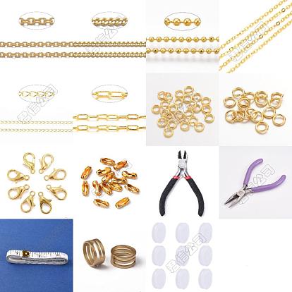 DIY Brass Chain Necklaces Making Kits