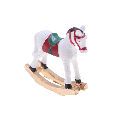 Украшения дисплей смолы, игрушечный конь-качалка