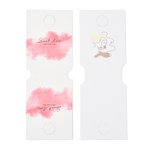 Cardboard Fold Over Paper Display Hanging Cards, Used For Hair Rubber Band Display