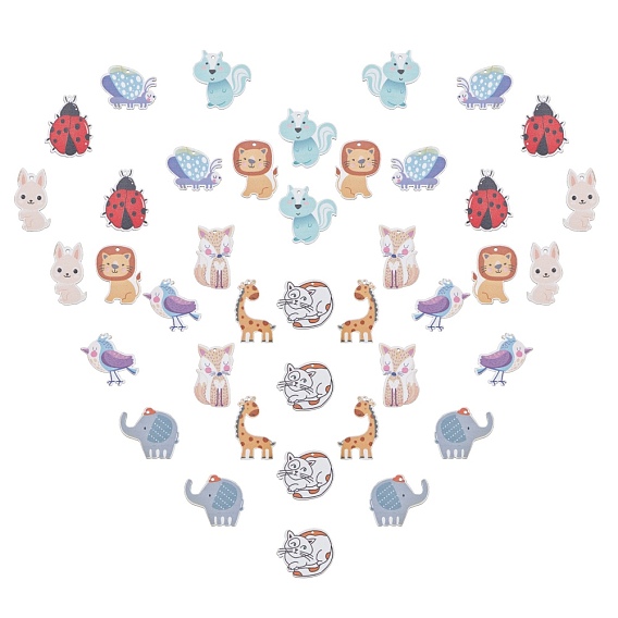 Printed Basswood Pendants, Animal