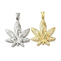 304 из нержавеющей стали Кристалл Rhinestone подвески, кленового листа