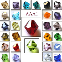 K9 Glass, Imitation Austrian Crystal Beads, Grade AAA, K9 Glass, Faceted, Bicone