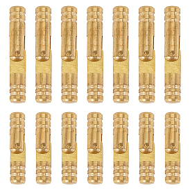 CHGCRAFT 20 Pcs 2 Style Brass Column Hinge, with Screw, Jewelry Box Accessories